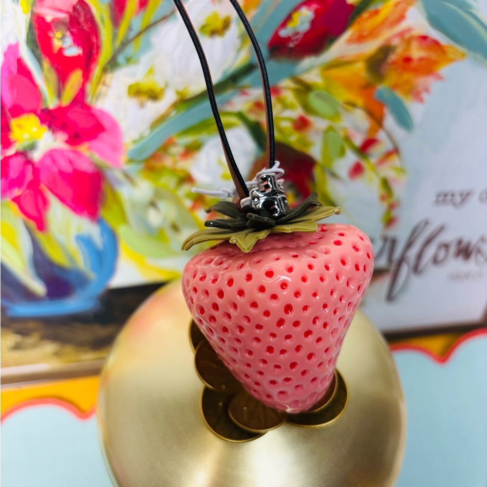 Tory Burch Strawberry Bag Charm. NWT.